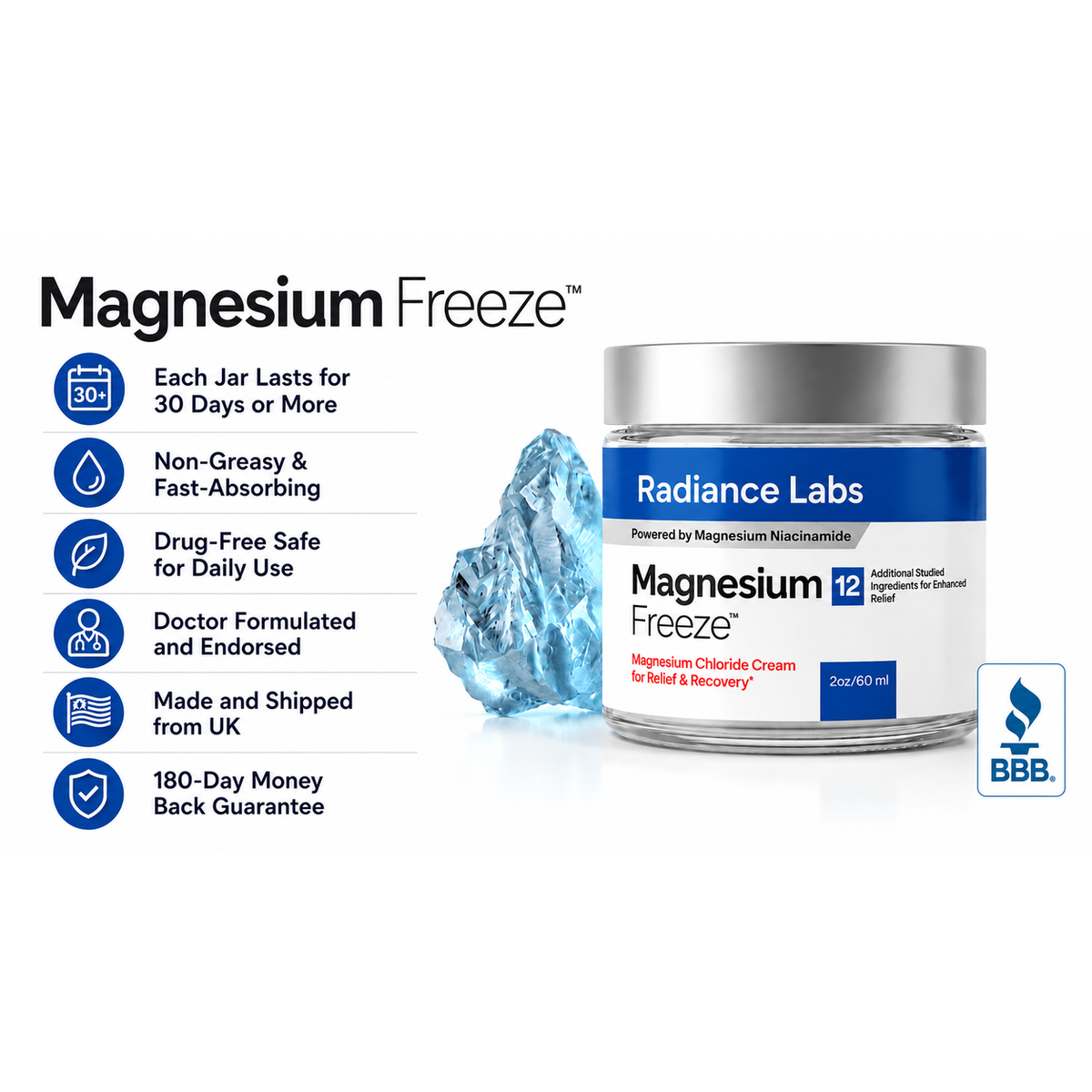 Magnesium Freeze Moisturizing Body Cream
